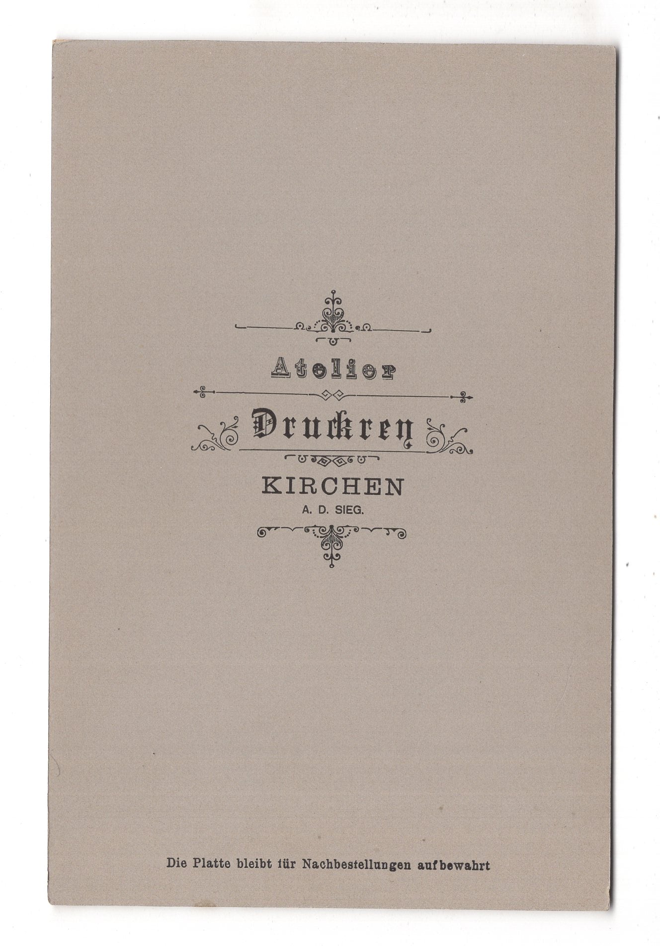 Fotografie Feiner Herr - Kirchen a. d. Sieg 1890er