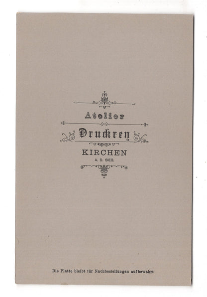Fotografie Feiner Herr - Kirchen a. d. Sieg 1890er