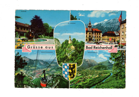 Ansichtskarte Bad Reichenhall / Kurpark / Rathausplatz +++
