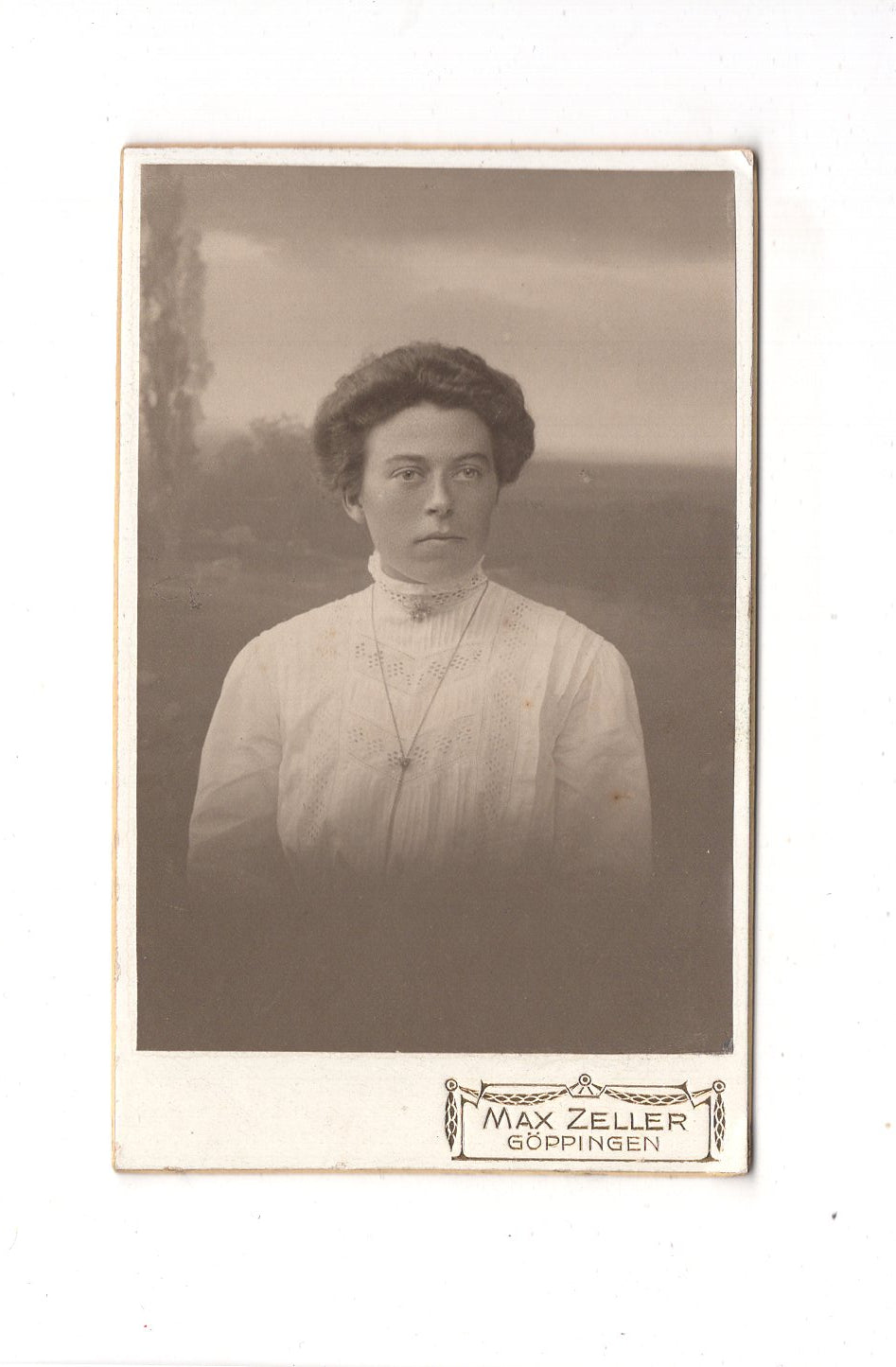 Fotografie Damenportrait - Göppingen 1910er / CDV C1-06