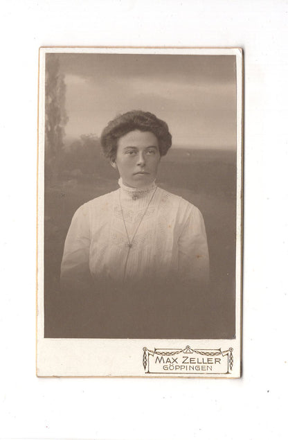 Fotografie Damenportrait - Göppingen 1910er / CDV C1-06