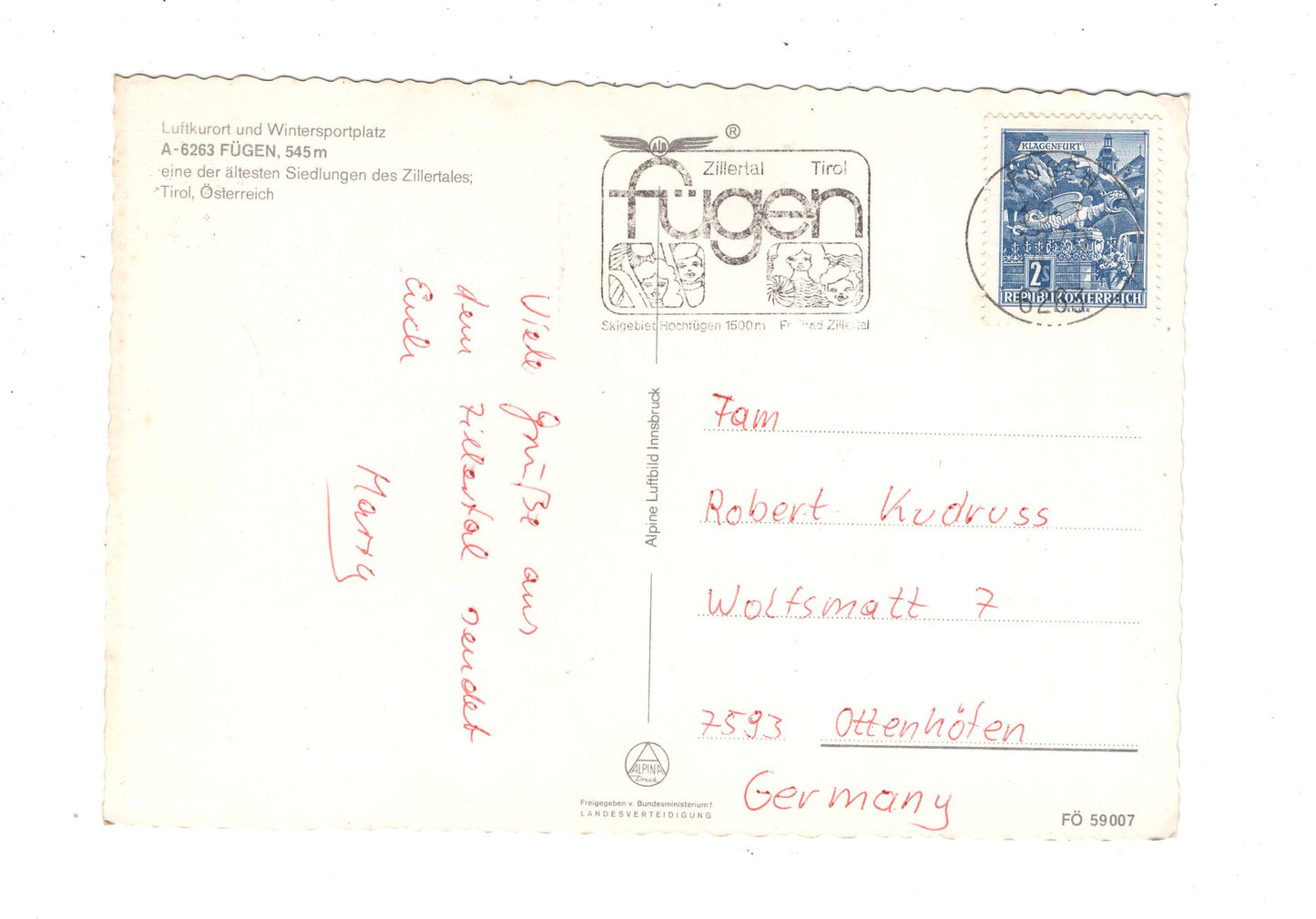 Ansichtskarte Fügen / Tirol / Österreich / N1-67