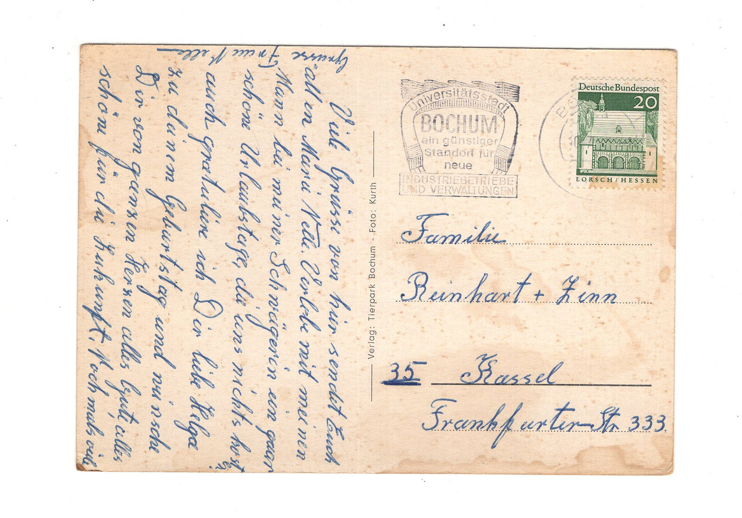 Ansichtskarte Tierpark Bochum