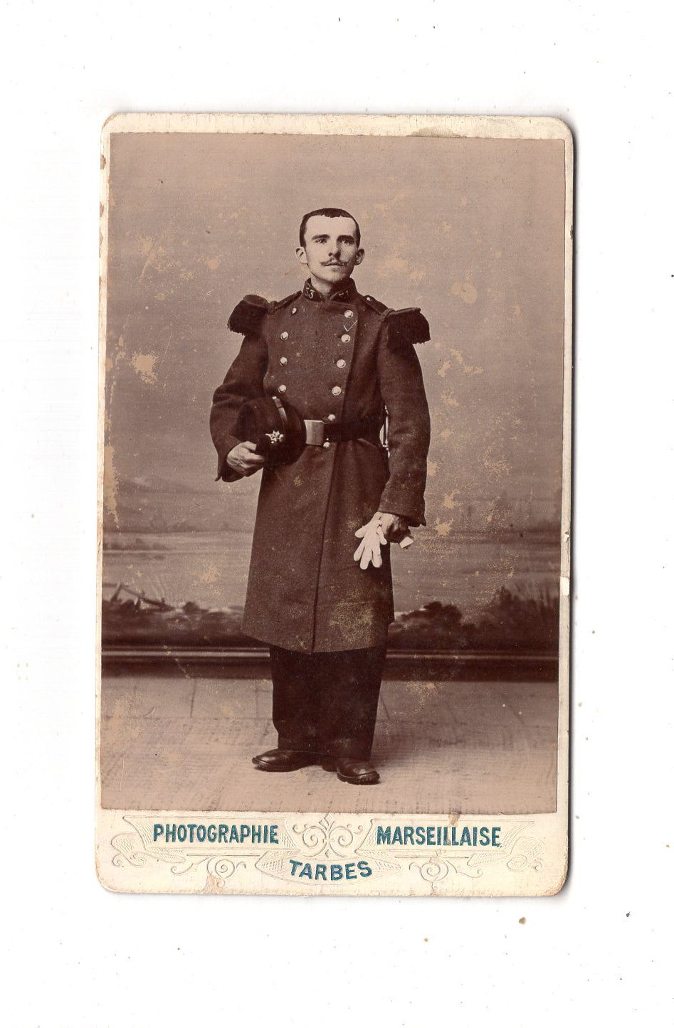 Fotografie Französischer Soldat Regiment 33 - Tarbes 1890er