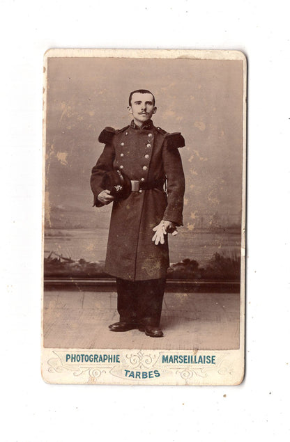 Fotografie Französischer Soldat Regiment 33 - Tarbes 1890er