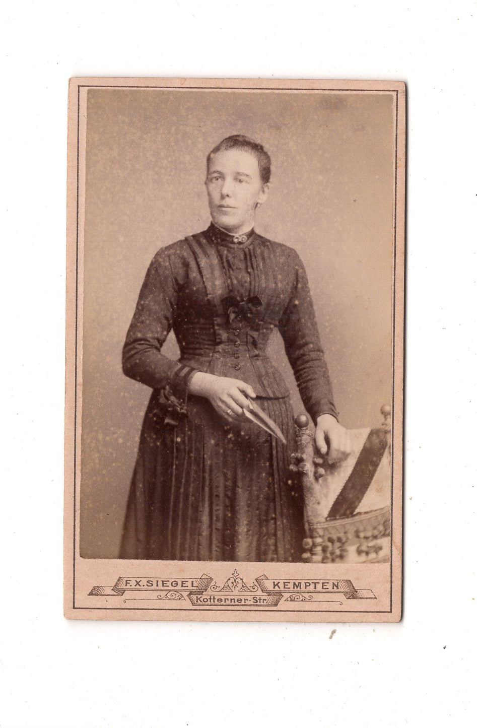 Fotografie Feine Dame - Kempten 1880er / CDV L1-27