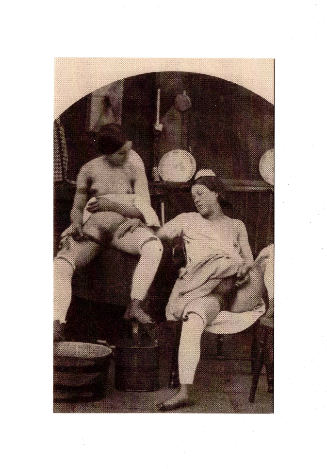 Ansichtskarte Akt / Erotik / Erotische Szene