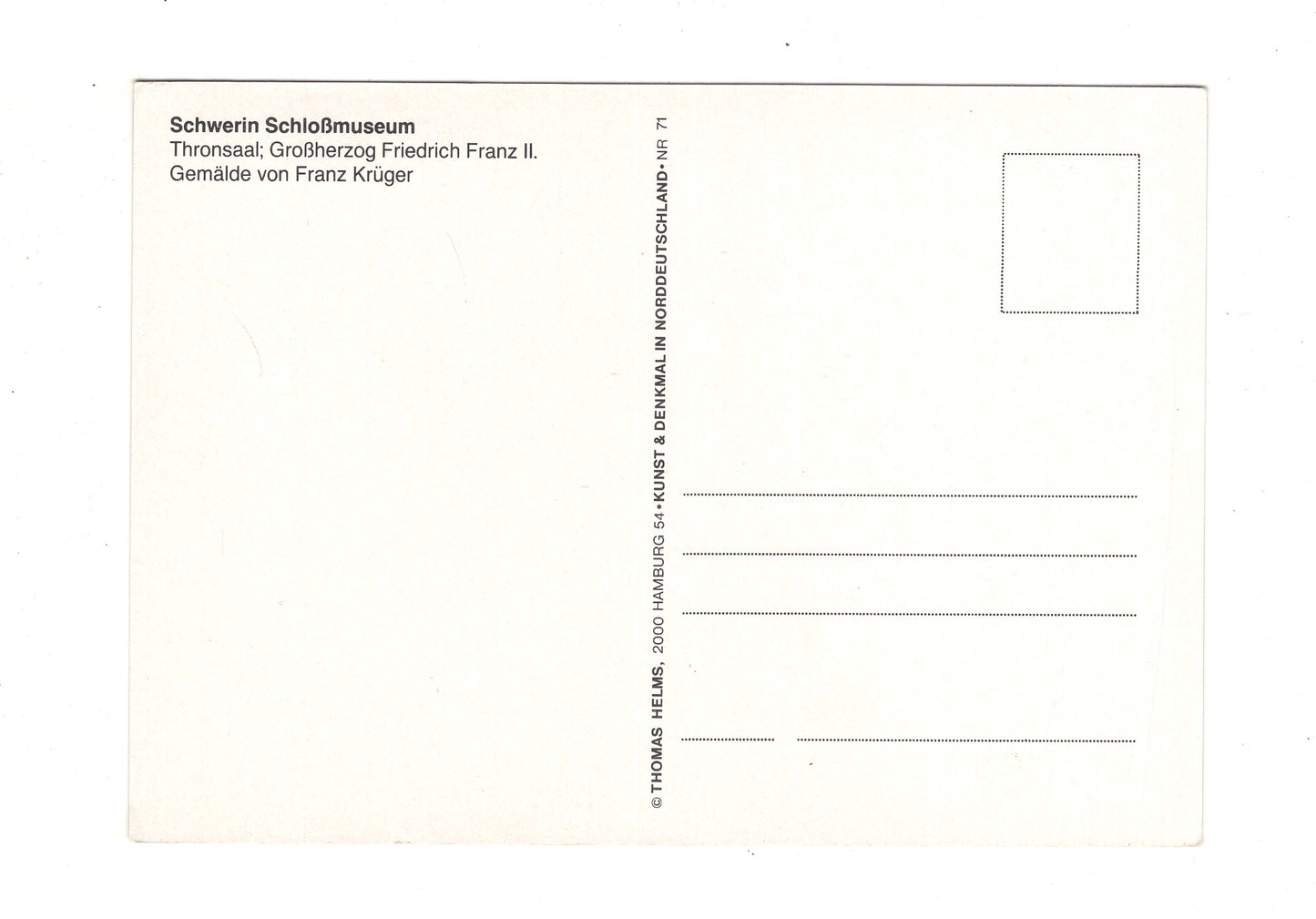 Ansichtskarte Großherzog Friedrich Franz II.