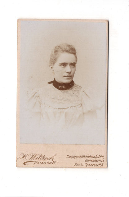 Fotografie Damenportrait - Hamburg 1890er / CDV C1-06