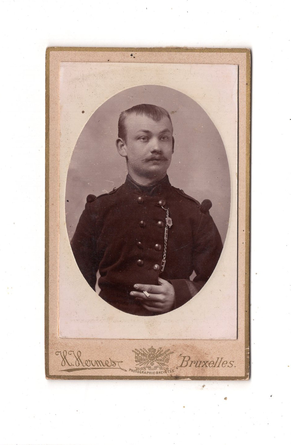 Fotografie Französischer Soldat - Bruxelles Brüssel 1880er