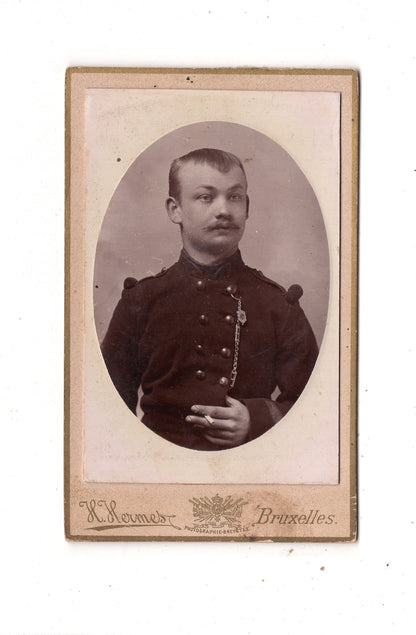 Fotografie Französischer Soldat - Bruxelles Brüssel 1880er