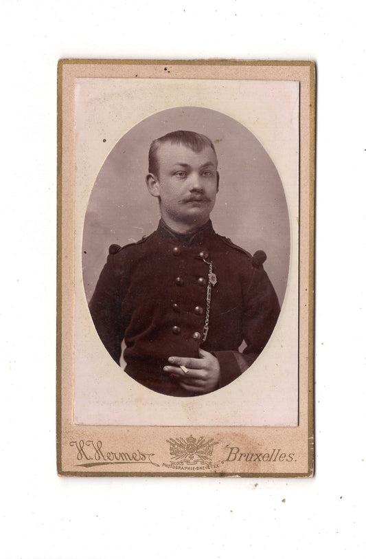 Fotografie Französischer Soldat - Bruxelles Brüssel 1880er