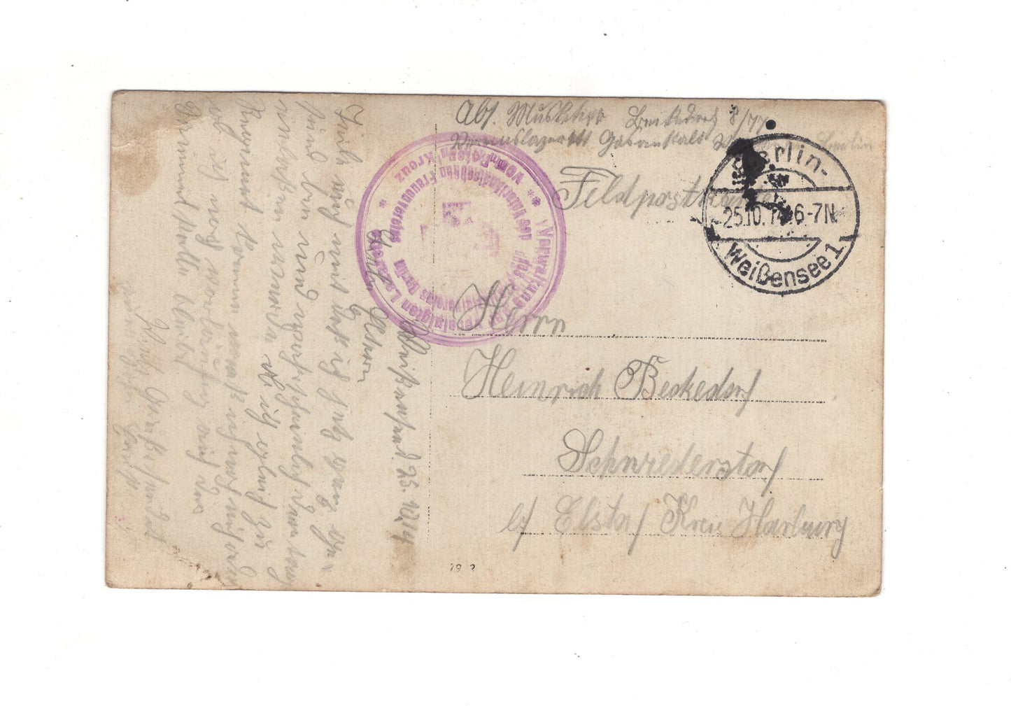 Ansichtskarte / Feldpost / Soldaten im Lazarett - Berlin 1914