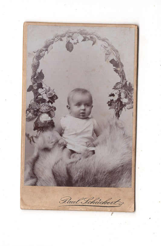 Fotografie Niedliches kleines Mädchen - Charlottenburg 1890er / CDV M1-29