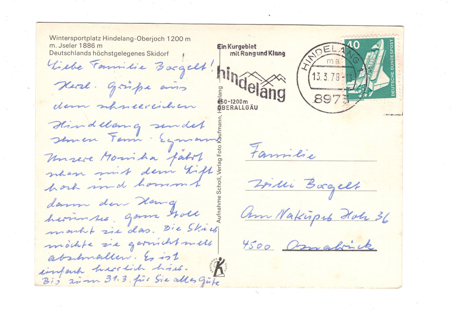 Ansichtskarte Hindelang-Oberjoch mit Iseler / H1-57