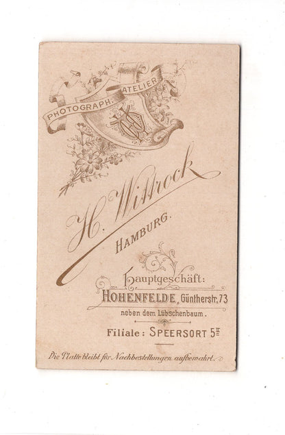 Fotografie Damenportrait - Hamburg 1890er / CDV C1-06