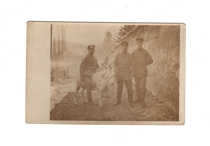 Ansichtskarte Soldaten mit Esel