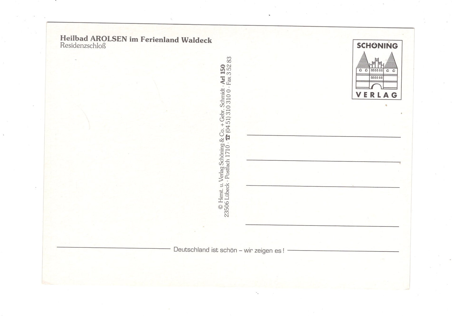 Ansichtskarte Bad Arolsen im Ferienland Waldeck / Residenzschloss