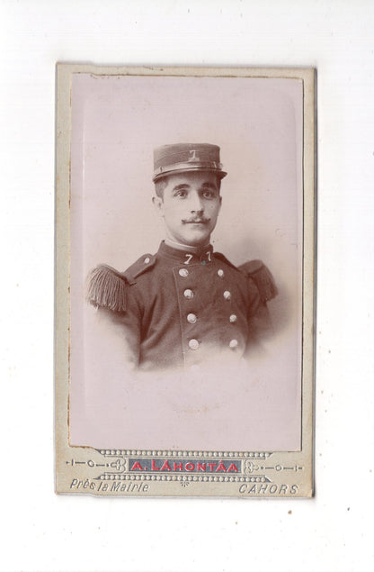 Fotografie Französischer Soldat Regiment 7 - Cahors um 1900