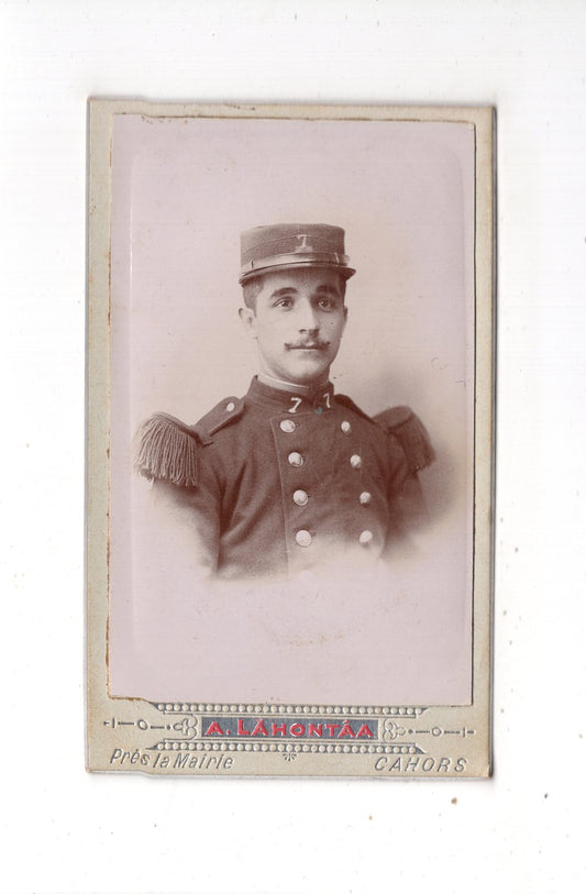 Fotografie Französischer Soldat Regiment 7 - Cahors um 1900
