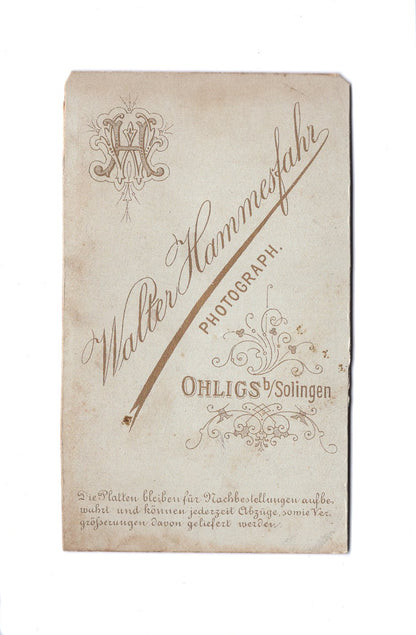 Fotografie Herrenportrait - Ohligs 1880er