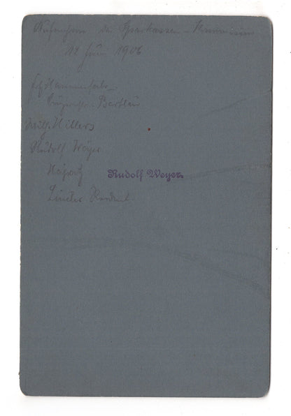 Fotografie Feine Herren mit Wein / benannt / Sparkassen-Kommission - unbekannter Ort 1906