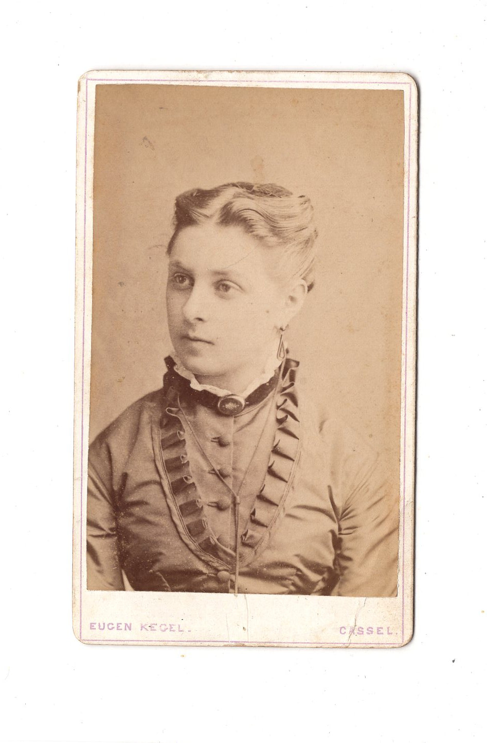 Fotografie Damenportrait - Kassel 1870er / CDV C1-06