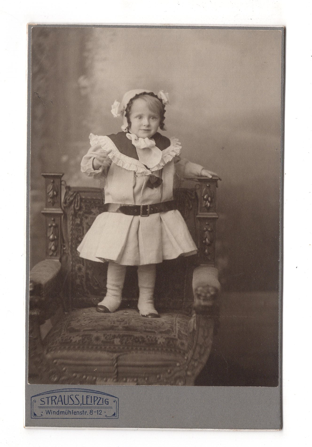 Fotografie Niedliches kleines Mädchen - Leipzig 1900er / CAB U-25