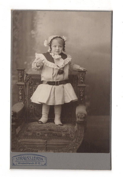 Fotografie Niedliches kleines Mädchen - Leipzig 1900er / CAB U-25
