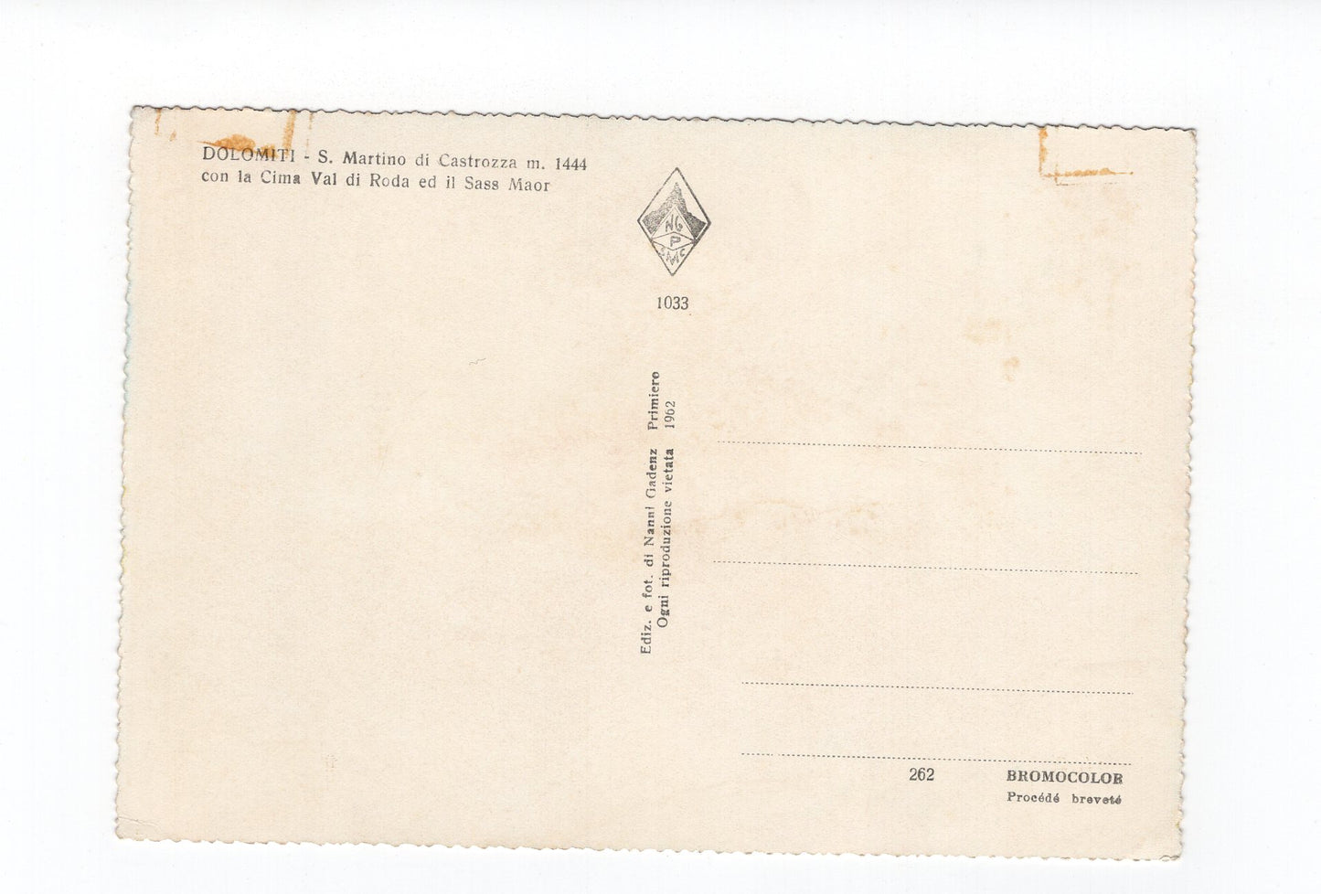 Ansichtskarte Dolomiten / S. Martino di Castrozza