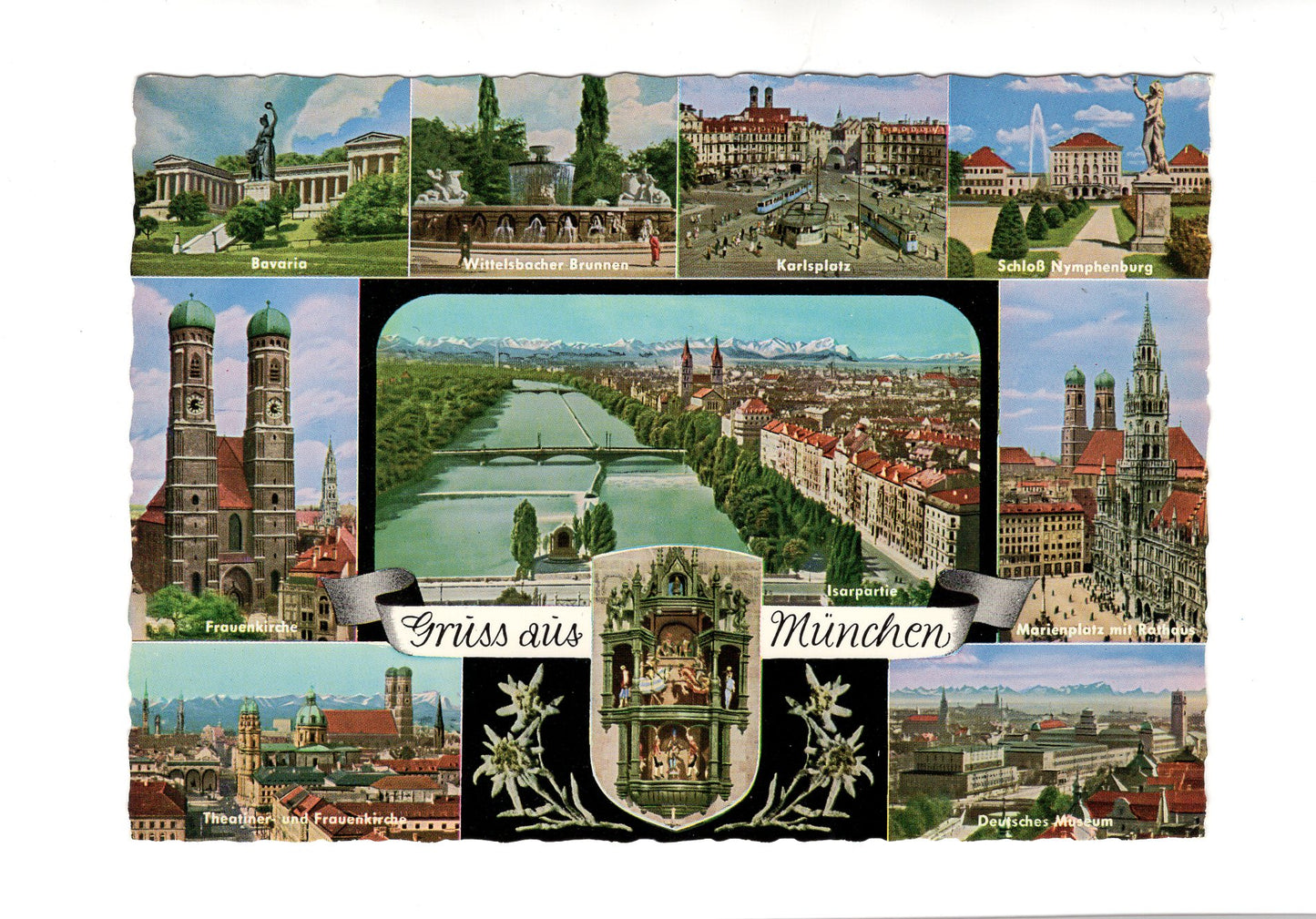 Ansichtskarte München / Frauenkirche / Deutsches Museum +++