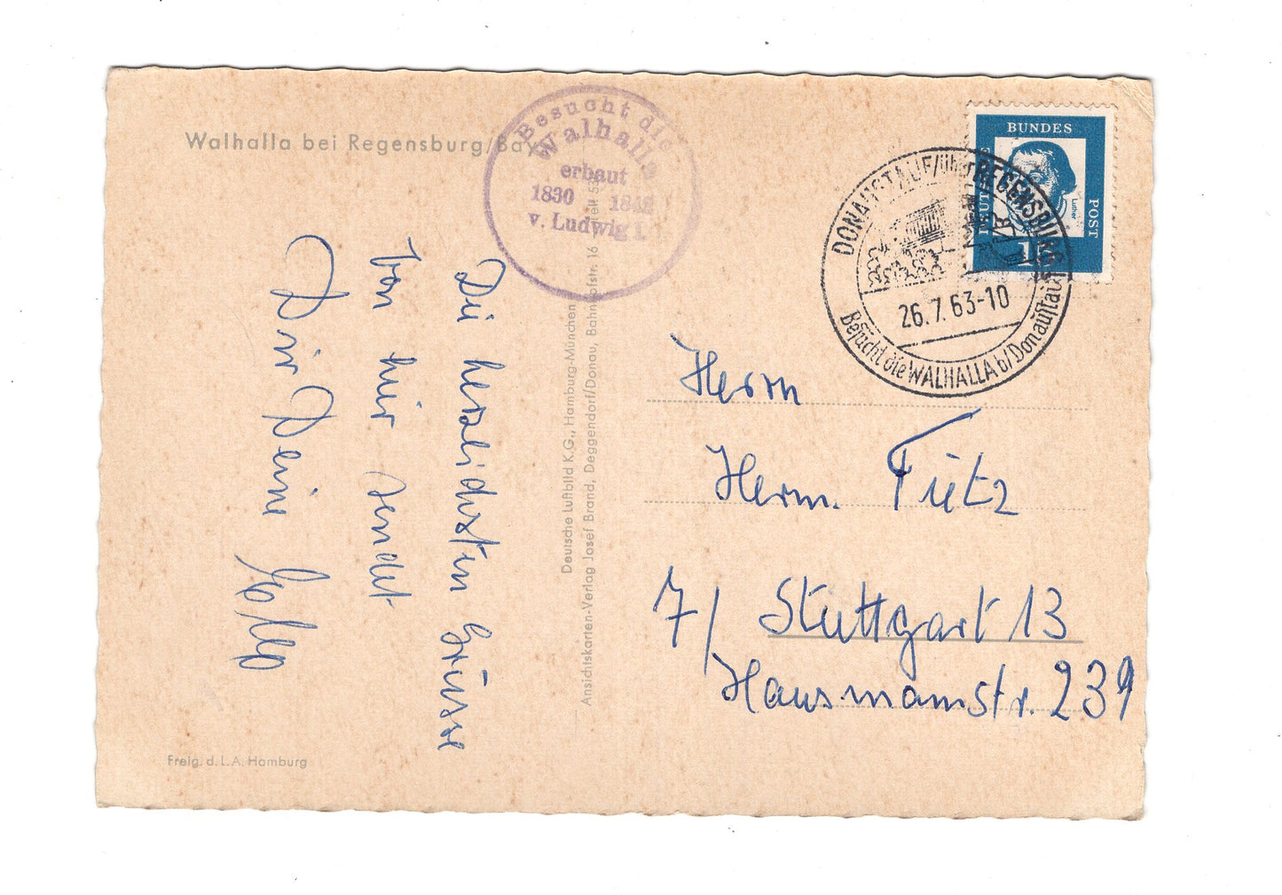 Ansichtskarte Walhalla bei Regensburg