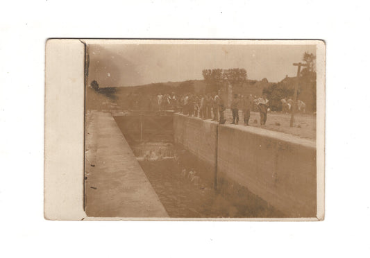 Ansichtskarte Soldaten an einem Wehr - Cys-la-Commune / Aisne