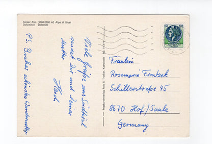 Ansichtskarte Dolomiten / Seiseralm / Südtirol / Italien