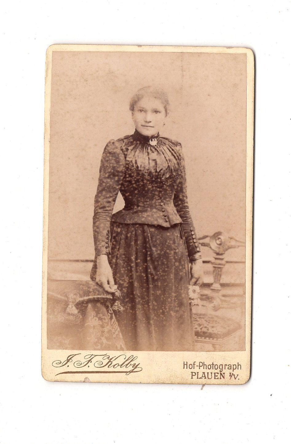 Fotografie Feine Dame - Plauen 1880er / CDV L1-27