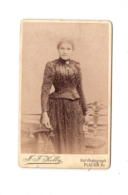 Fotografie Feine Dame - Plauen 1880er / CDV L1-27