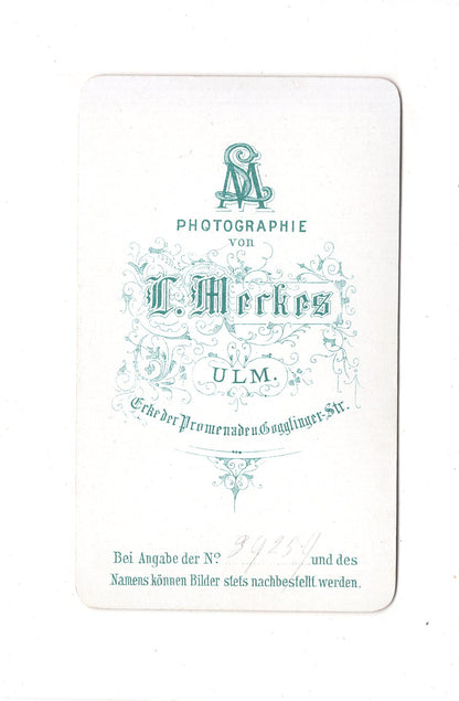 Fotografie Herrenportrait - Ulm 1870er / CDV C1-24