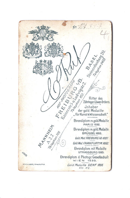 Fotografie Niedliche kleine Kinder - Freiburg im Breisgau 1897