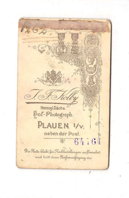 Fotografie Feine Dame - Plauen 1880er / CDV L1-27