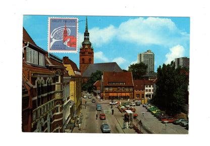 Ansichtskarte Itzehoe / Berliner Platz und St. Laurentii-Kirche