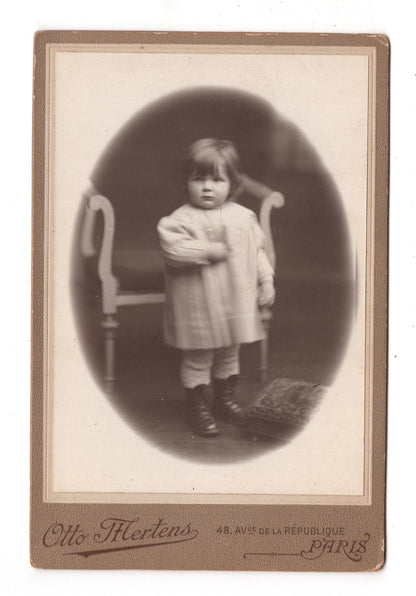 Fotografie Niedliches kleines Mädchen - Paris 1910er / CAB U-25