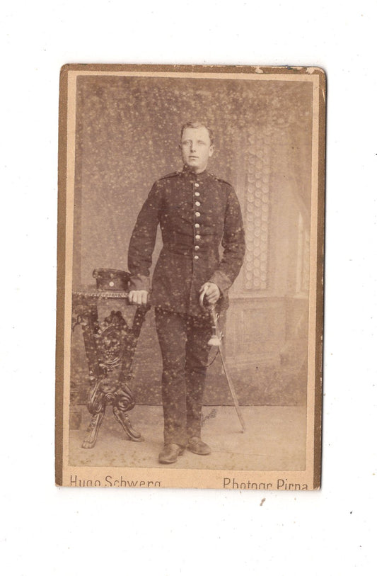 Fotografie Soldat - Pirna 1880er / CDV M1-09