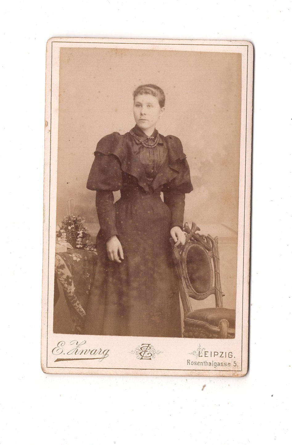 Fotografie Feine Dame - Leipzig 1880er / CDV L1-27