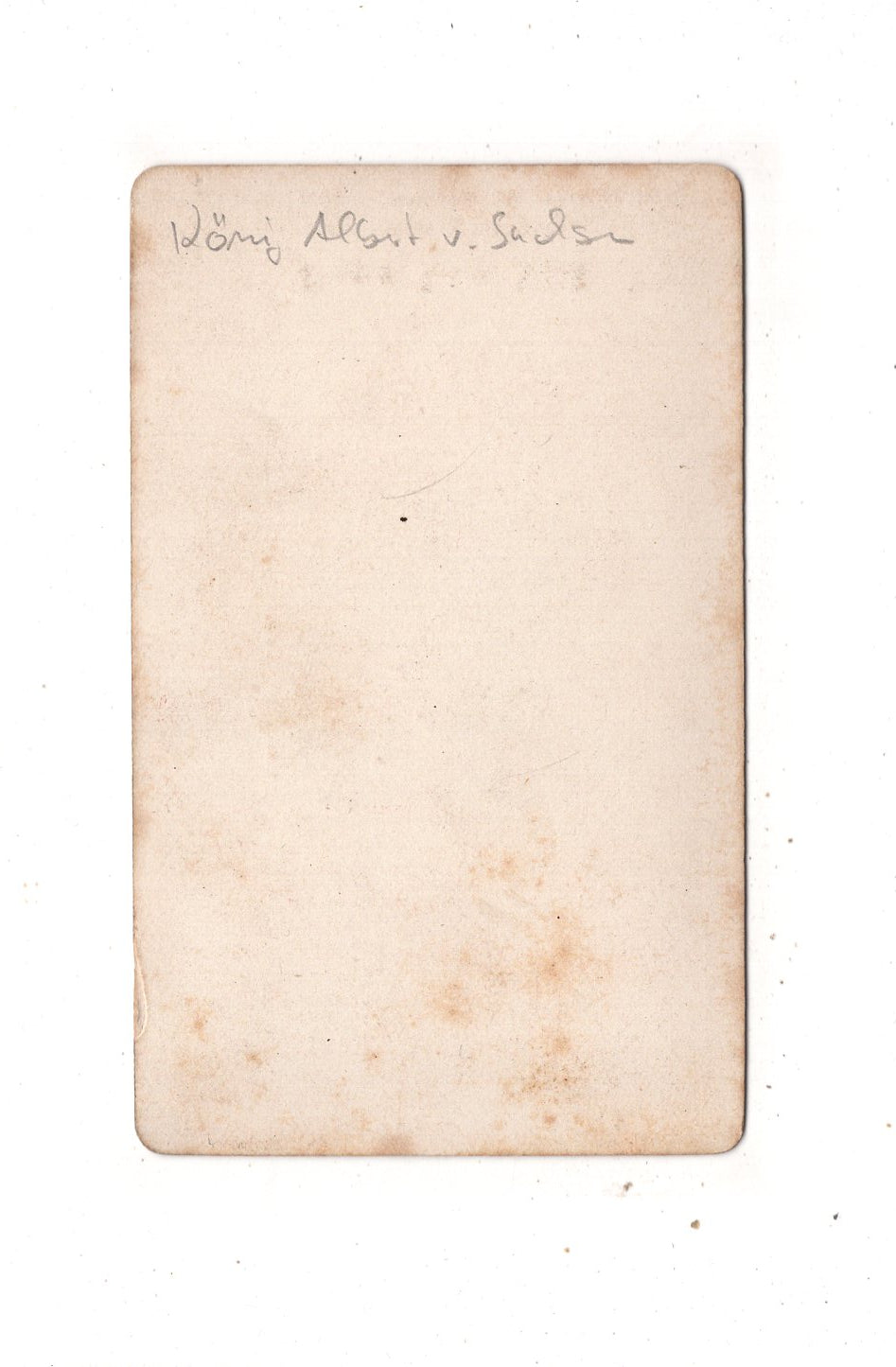 Fotografie König Albert von Sachsen - unbekannter Ort 1860er