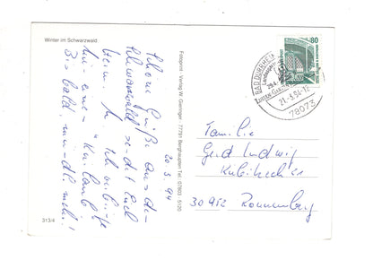 Ansichtskarte Winter im Schwarzwald / J1-68