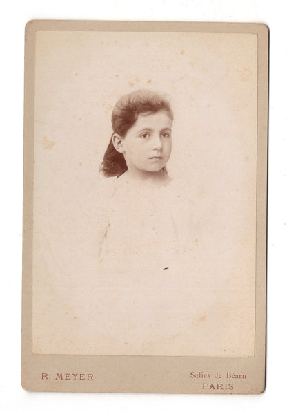 Fotografie Niedliches kleines Mädchen - Paris 1890er / CAB U-25