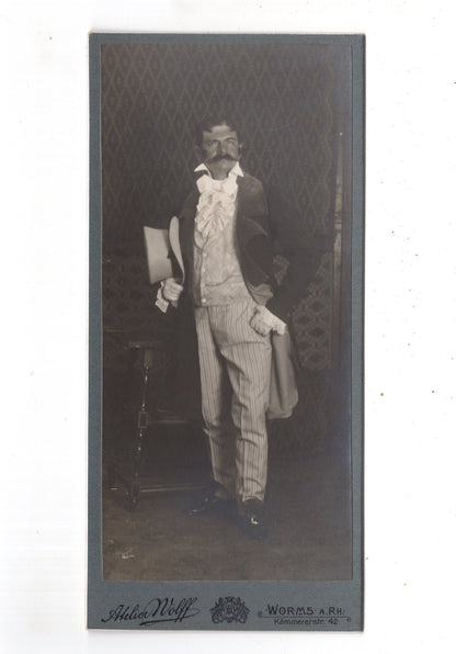 Fotografie Feiner Herr / Schauspieler ? - Worms am Rhein 1910er