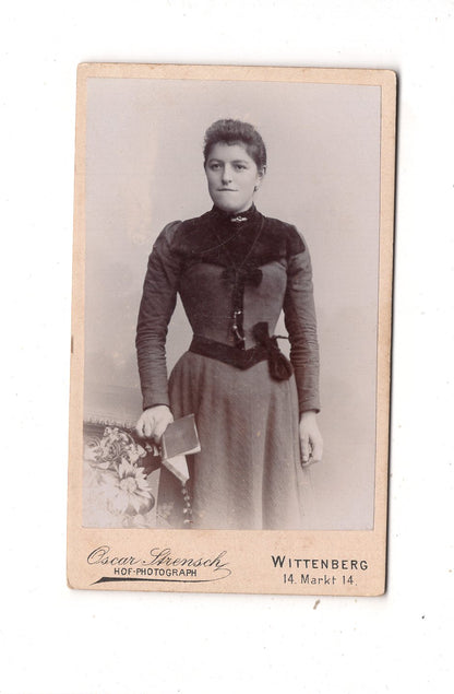 Fotografie Feine Dame - Wittenberg 1890er / CDV L1-27