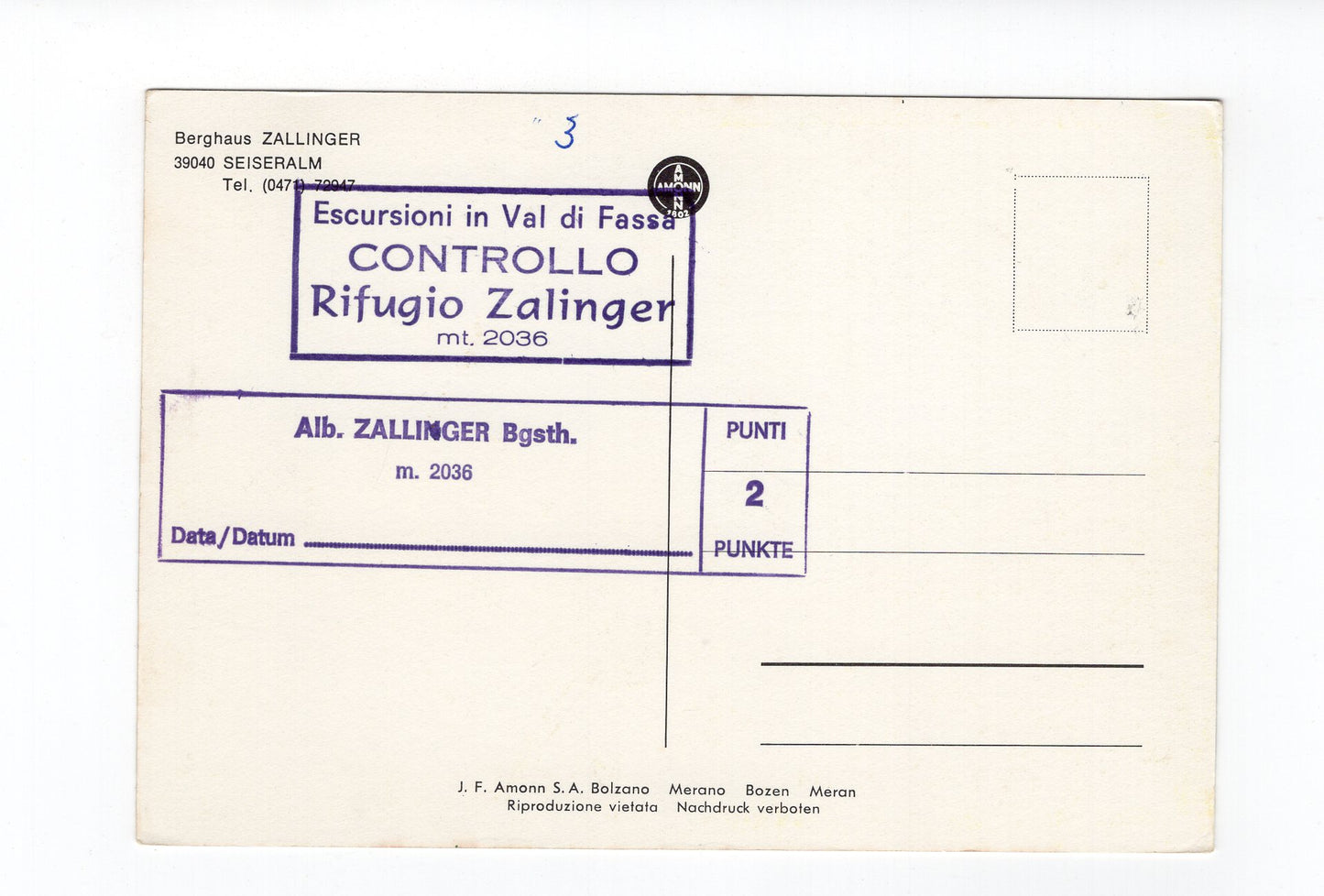 Ansichtskarte Dolomiten / Seiseralm / Berghaus Zallinger / Südtirol / Italien