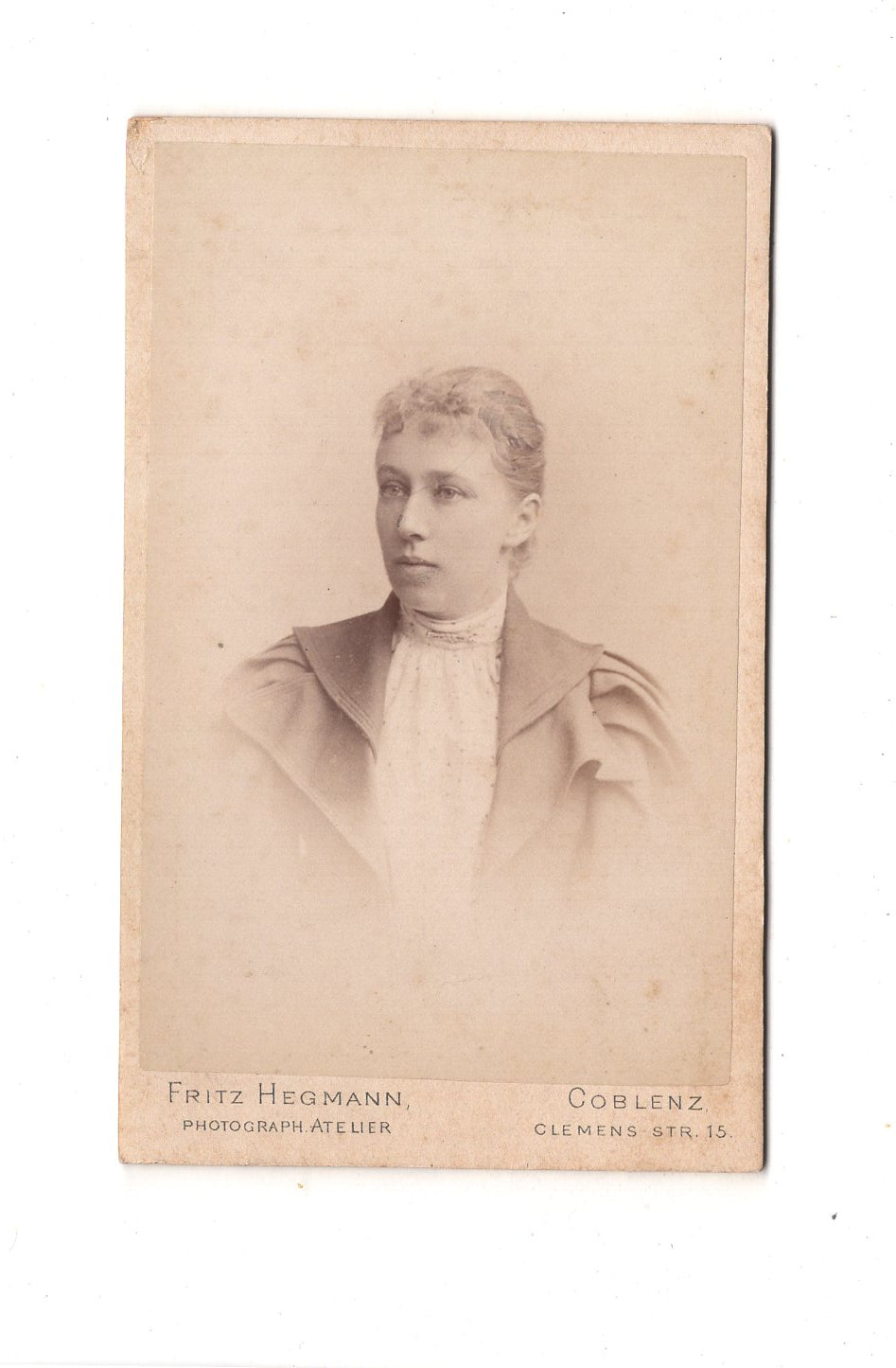 Fotografie Damenportrait - Koblenz 1890er / CDV C1-06